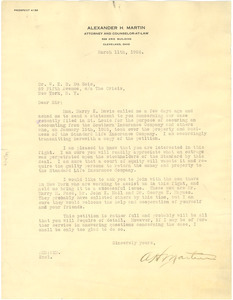 Letter from Alexander H. Martin to W. E. B. Du Bois