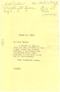 Letter from W. E. B. Du Bois to Pauline Carrington