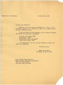 Letter from Ellen Irene Diggs to West 137th Street Branch, Young Women's Christian Association of the City of New York