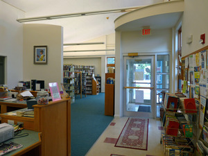 Clarksburg Town Library, Clarksburg, Mass.: interior view of front entrance