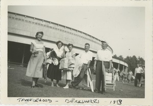 Bernice Kahn with unidentified friends at Tanglewood