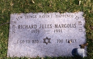 Mount Auburn Cemetery (Cambridge, Mass.) gravestone: Margolis, Richard Jules (1929-1991)