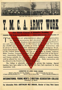 YMCA Army Work Intensive Training Poster (c. 1917)