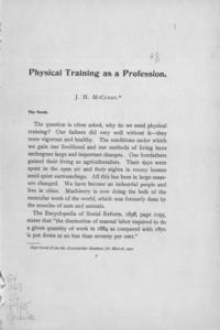 Physical Training as a Profession (1902)