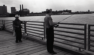 People fishing in East Boston
