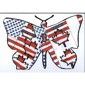 "Butterfly of Boston" made by student at Willow Way Public School (Ontario, Canada)