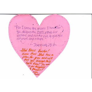 "Smile" heart-shaped card (San Antonio, Texas)