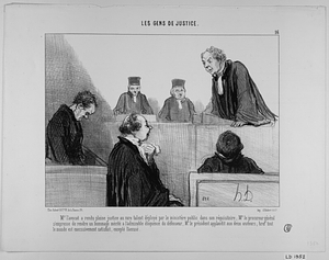 Mr. l'avocat a rendu pleine justice au rare talent déployé par le ministère public dans son réquisitoire; Mr. le procureur général s'empresse de rendre hommage mérité a l'admirable éloquence du défenseur, Mr. le président applaudit aux deux orateurs; bref tout le monde est excessivement satisfait, excepté l'accusé.