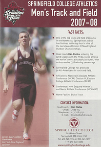 Springfield college men's track and field brochure (2007-2008 ...