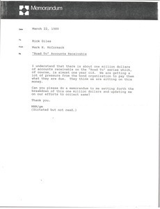 Memorandum from Mark H. McCormack to Rick Giles