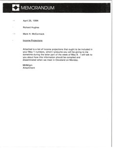 Memorandum from Mark H. McCormack to Richard Hughes