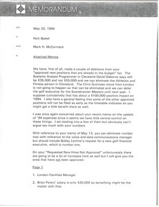 Memorandum from Mark H. McCormack to Rich Bedell