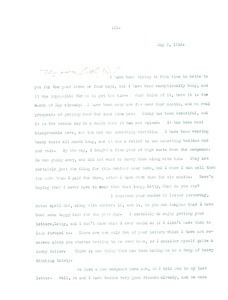 Letter from Frank F. Newth to Letitia Crane