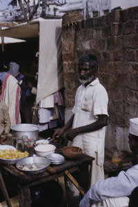Preparing food to sell at the market in Ranchi