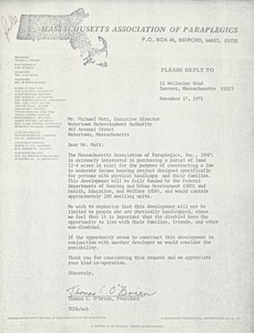 Letter from Thomas C. O'Brien to Michael Matt