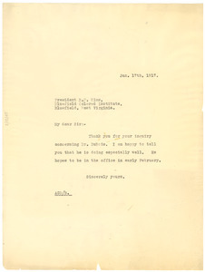 Letter from Augustus G. Dill to R.P. Sims