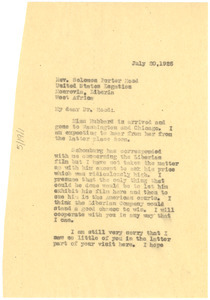 Letter from W. E. B. Du Bois to Solomon Porter Hood