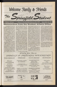 The Springfield Student (vol. 110, no. 4) Sept. 28, 1995