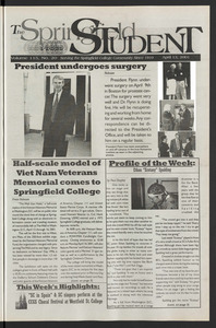 The Springfield Student (vol. 115, no. 20) Apr. 13, 2001
