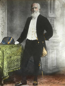 Sir George Williams in court dress on receiving knighthood