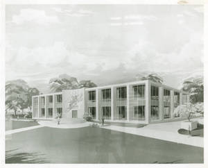 Architectural Sketch of Woods Hall, c. 1957