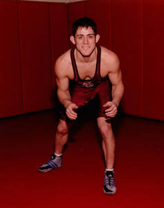 Keith Poloskey in wrestling stance (c. 2002)