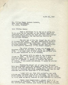 Letter to William Beckett from Herbert Smith (April 15, 1947)