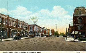 Main Street, looking north, Wakefield, Mass.