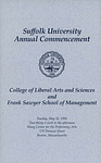 1996 Suffolk University commencement program, College of Arts & Sciences and Sawyer Business School