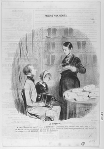 Le JAYOTYPE. M. JAY - Monsieur est marié? - LE MONSIEUR - Certainement, mais comment diable voyez-vous ça? - M. JAY - Oh! c'est que cet instrument est si parfait qu'aucun contour de la tête, aucune protuberance du front surtout ne lui échappe. - LE MONSIEUR - Ah! c'est fort ingénieux!!