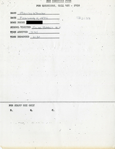 Citywide Coordinating Council daily monitoring report for South Boston High School by Marilee Wheeler, 1976 February 5