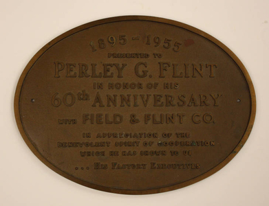 My dad's brass plaque from Field and Flint