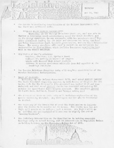 Legislative Alert: Thursday, May 14, 1981
