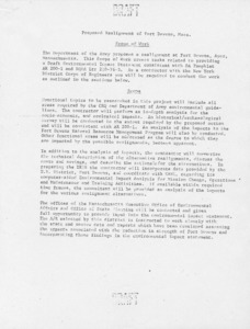 Draft of Proposed Realignment of Fort Devens, Massachusetts