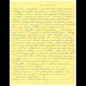Minutes of Goldenaires meeting held April 10, 1986