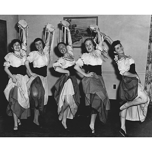 Dancers in an Northeastern theater performance of "Kiss Me Kate" in 1957