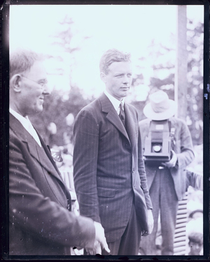 Charles Lindbergh and Mayor Marden, Concord, N. H., 25 July 1927