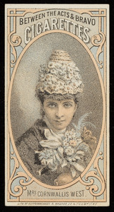 Cigarette card for Between the Acts Cigarettes, Thos. H. Hall, manufacturer, New York, New York, undate