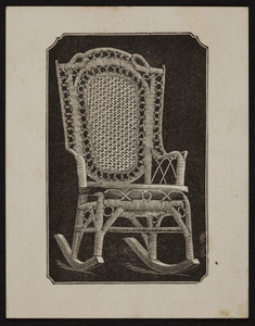Trade card for the Wakefield Rattan Co., manufacturers of rattan furniture, 231 State Street, Chicago, Illinois, undated