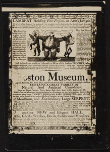 Lambert, holding four persons at arm's length, Boston Museum, Market Square, Boston, Mass., 1811-1812
