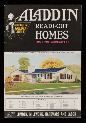 Aladdin Readi-Cut Homes, not prefabricated, catalog no. 55, The Aladdin Company, Bay City, Michigan