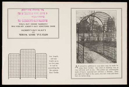 Special iron work for lawns and gardens, Hartmann-Sanders Co., Eastern office, 6 East 39th Street, New York, New York