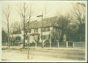 Exterior view of the front façade from across Linnaean Street, Cooper-Frost-Austin House, Cambridge, Mass., undated