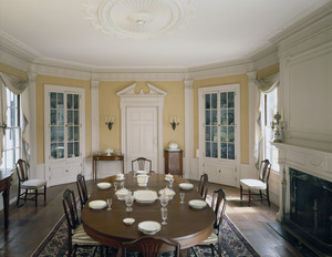 Dining room with table set, Governor John Langdon House, Portsmouth, N.H.