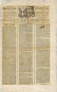 The Boston Gazette, and the Country Journal