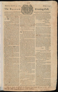 The Boston Evening-Post, 25 September 1769