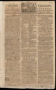 The Boston-Gazette, and Country Journal, 6 September 1773