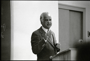 Portrait of Edwin D. Driver, lecturing