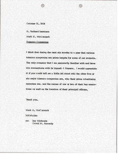 Memorandum from Mark H. McCormack to H. Richard Isaacson