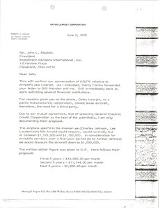 Letter from Robert E. Wolin to John L. Macklin
